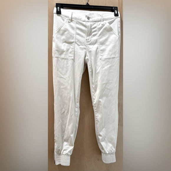 J Brand Arkin Zip Ankle White Joggers - Picture 2 of 11
